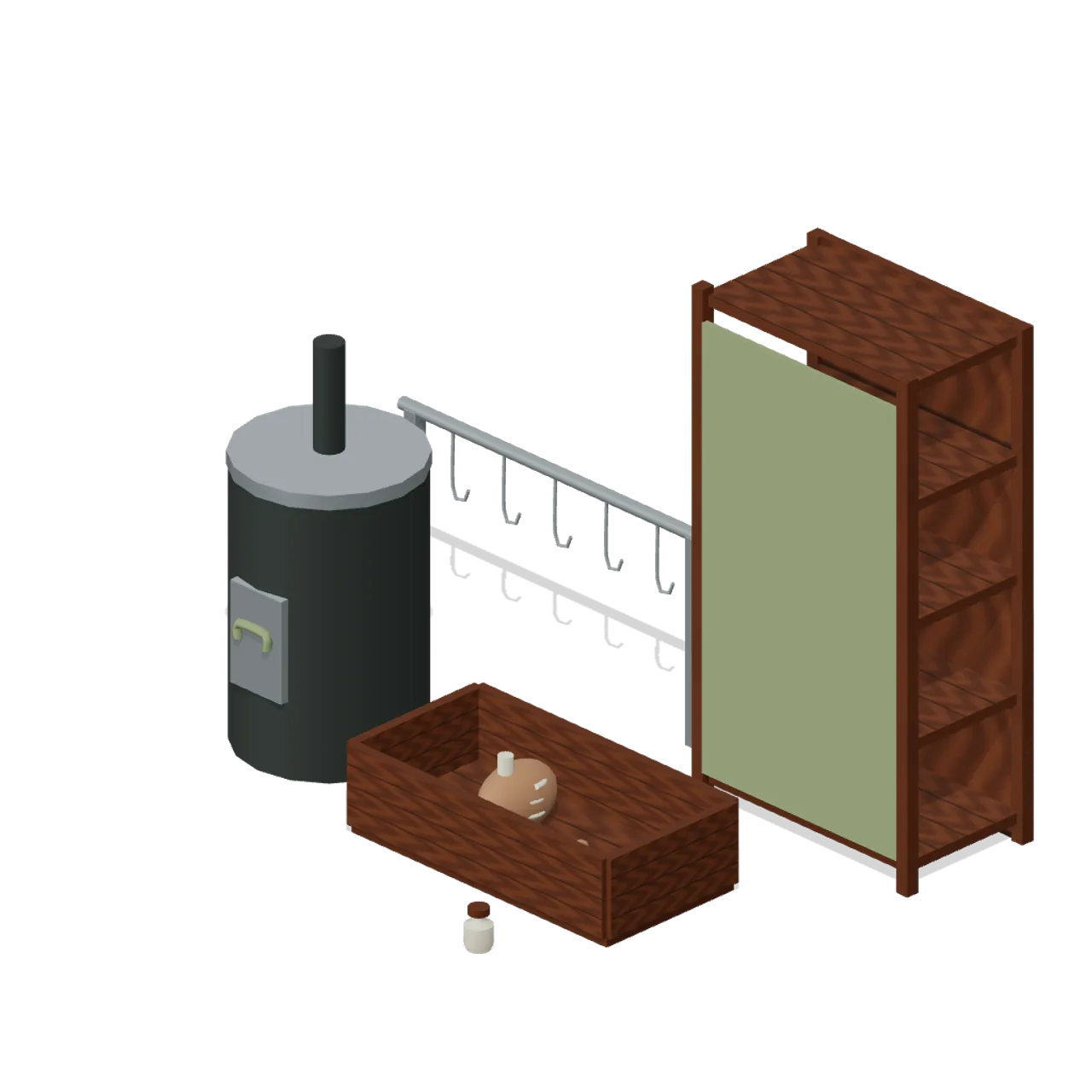 Survival Food and Preservation assembled scene