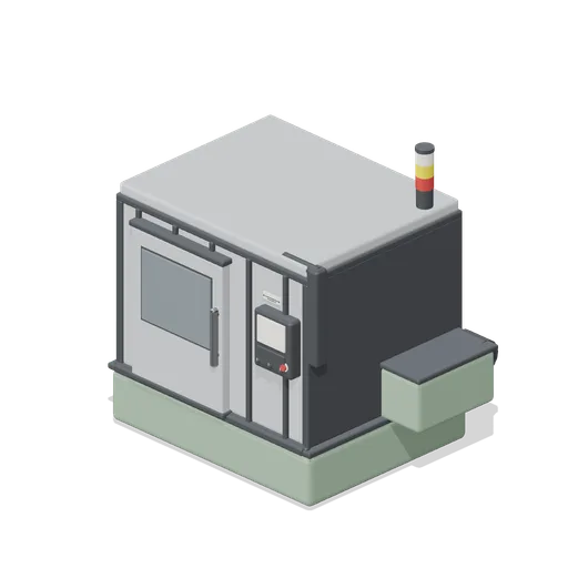 CNC machining centre with sliding door (Machine Shop and Factory Hall)