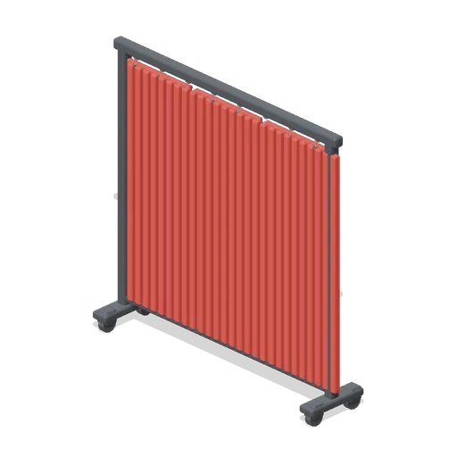Welding screen on castors (Machine Shop and Factory Hall)