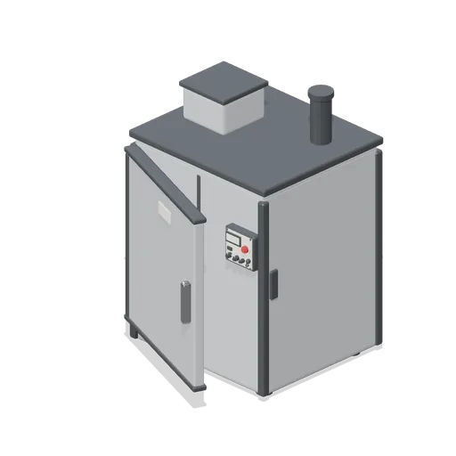 Powder coating oven with hinged door (Machine Shop and Factory Hall)