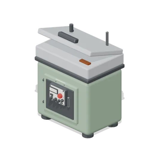 Parts washing cabinet with lift lid (Machine Shop and Factory Hall)