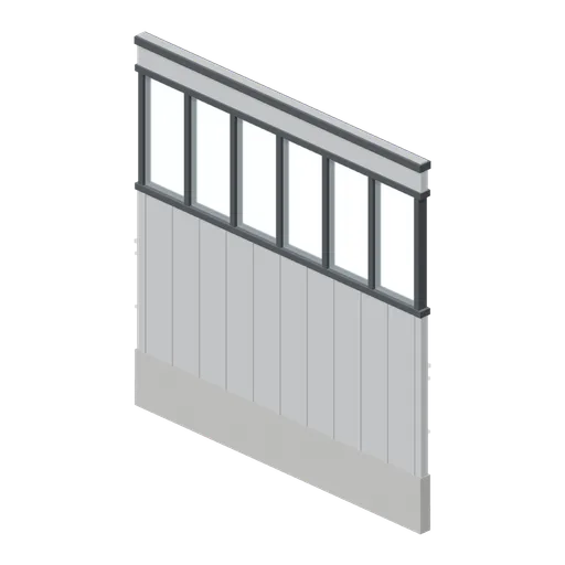 Hall wall bay with high windows (Machine Shop and Factory Hall)