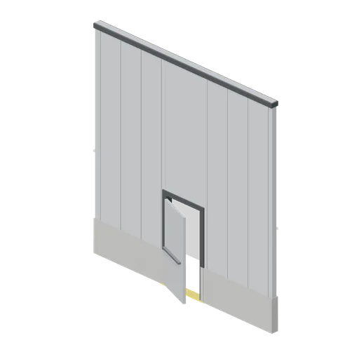 Hall personnel door bay (Machine Shop and Factory Hall)