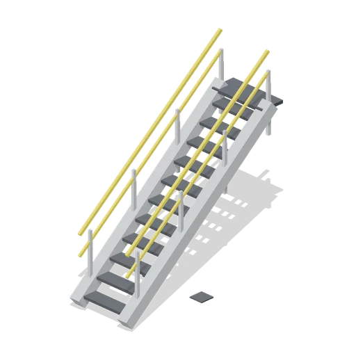 Mezzanine access stair, 3 m rise (Machine Shop and Factory Hall)