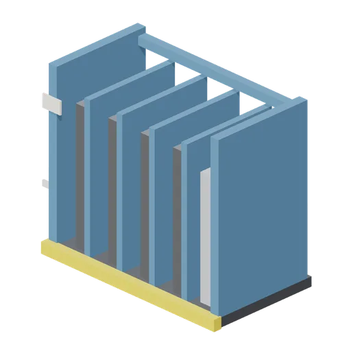 Sheet metal storage rack (Machine Shop and Factory Hall)