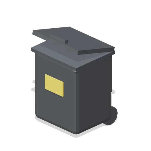 Swarf bin on wheels (Machine Shop and Factory Hall)