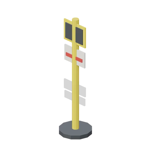 Free standing safety sign post (Machine Shop and Factory Hall)