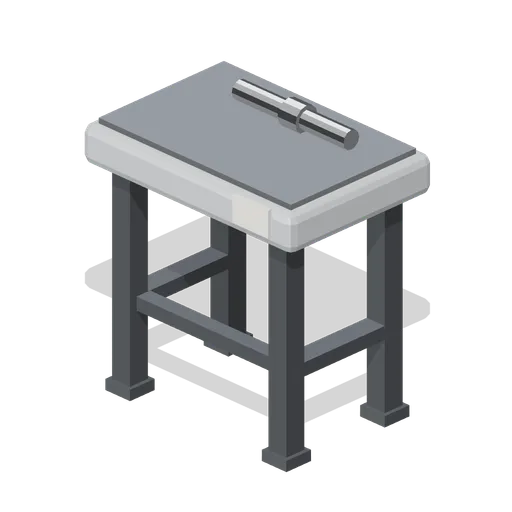 Cast iron surface plate on a stand (Machine Shop and Factory Hall)