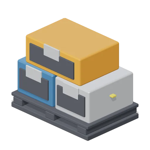 Pallet With Parts Crates (Car Factory Production Line)