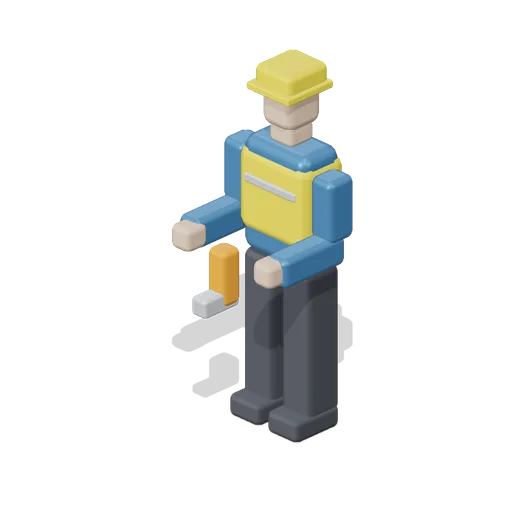 Line Worker With Torque Tool (Car Factory Production Line)