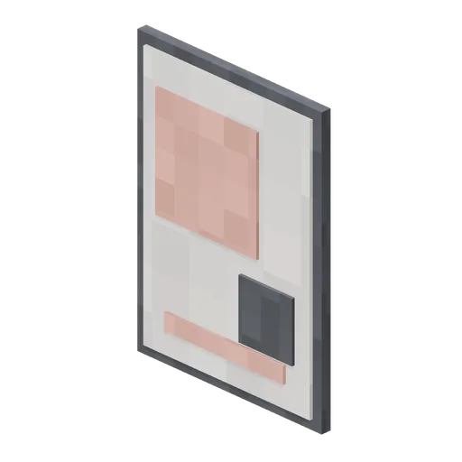 Framed Poster Coral (Pixel Modern Office)