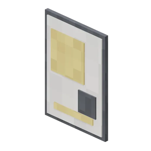 Framed Poster Mustard (Pixel Modern Office)