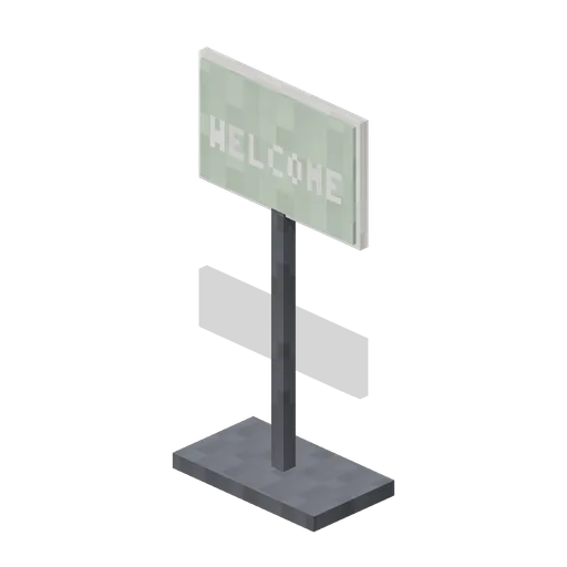 Welcome Sign Board (Pixel Modern Office)