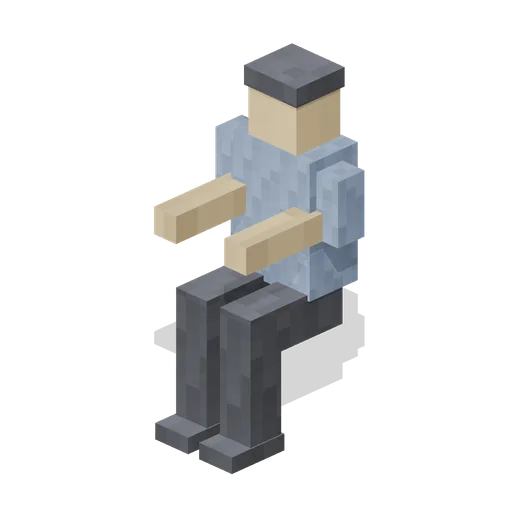 Worker Seated Typing (Pixel Modern Office)