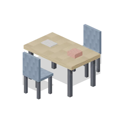 Staff Table And Chairs (Pixel Modern Supermarket)