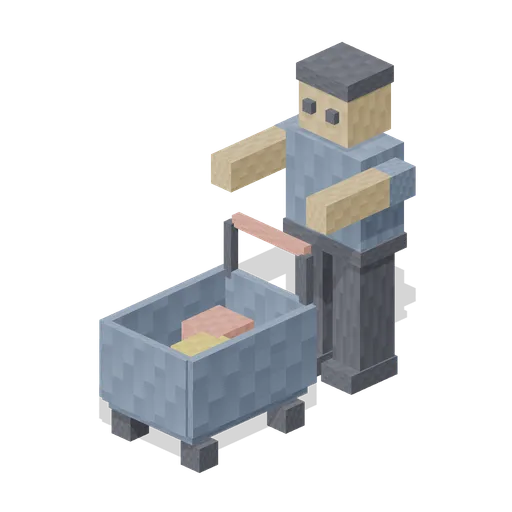 Shopper With Trolley (Pixel Modern Supermarket)