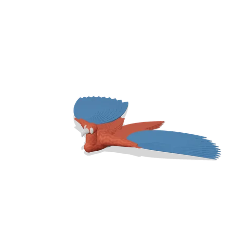 Scarlet macaw in flight (Birds and Reptiles HD)