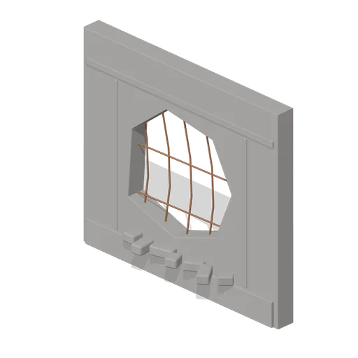 Blast Damaged Wall Bay (Battle Royale Town and Airfield)