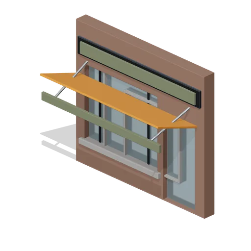 Shop Wall Bay With Awning (Battle Royale Town and Airfield)