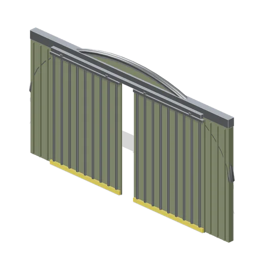 Hangar End Wall With Sliding Door (Battle Royale Town and Airfield)