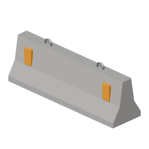 Concrete Jersey Barrier (Battle Royale Town and Airfield)