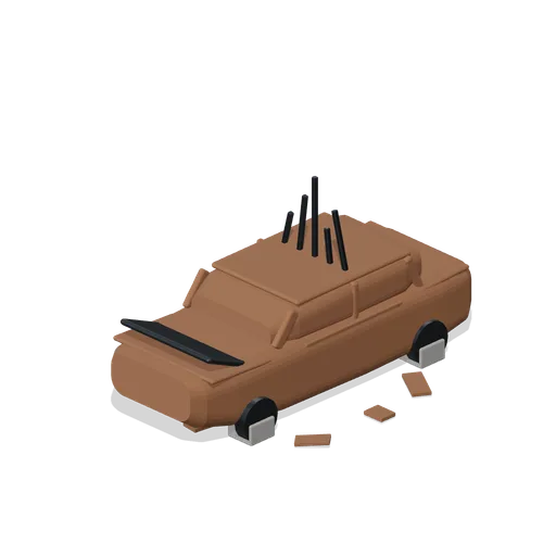 Burnt Out Car Shell (Battle Royale Town and Airfield)
