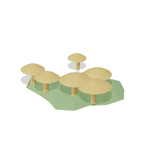 Chanterelle Cluster (Dense Temperate Forest Flora)