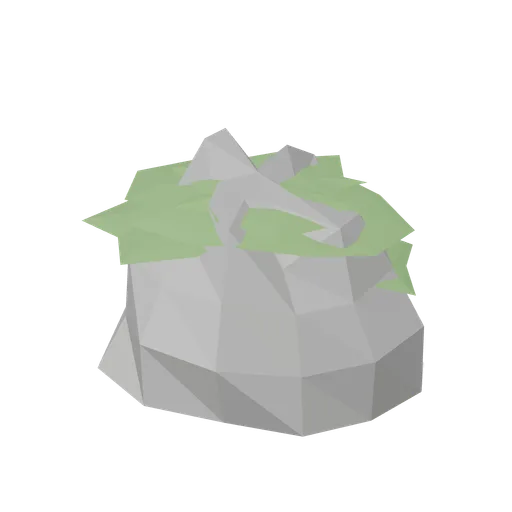 Mossy Boulder Large (Dense Temperate Forest Flora)