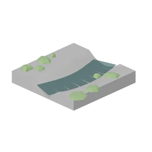 Stream Tile (Dense Temperate Forest Flora)