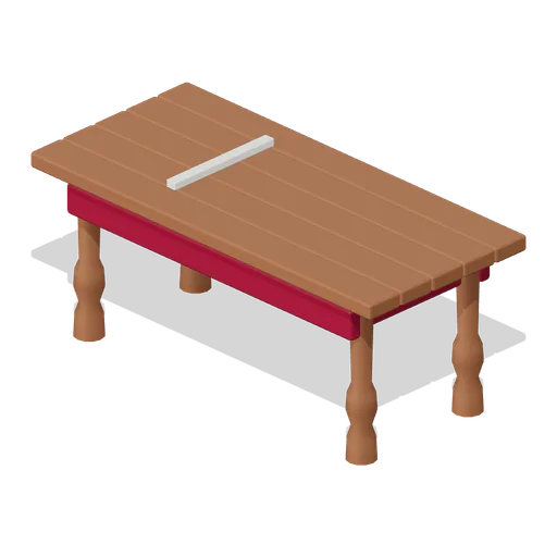 Turned-leg Display Table (Storybook Christmas Market)
