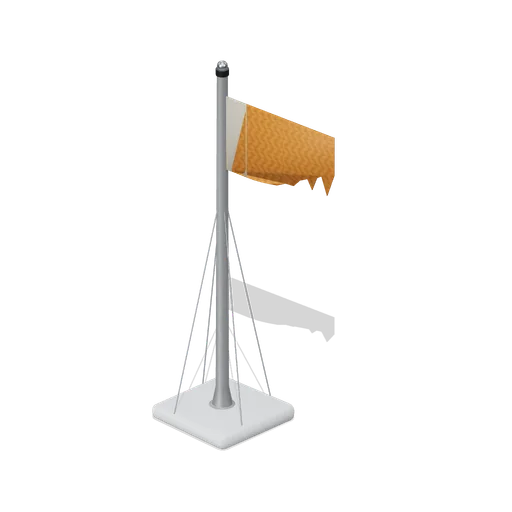Flagpole with a Torn Flag (Arctic Station FPS Kit)