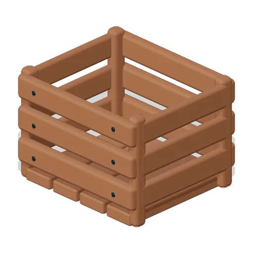 Open Pine Crate (Storybook Christmas Market)