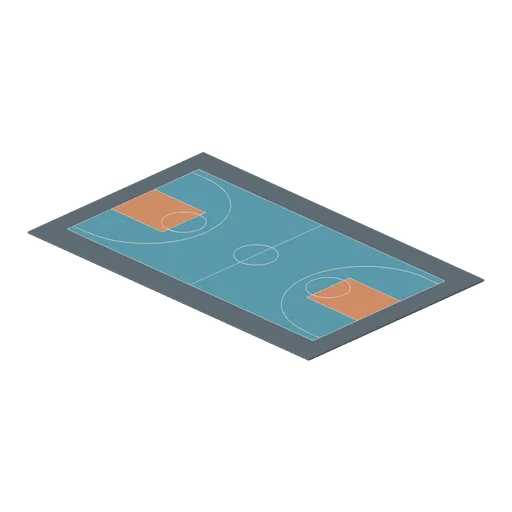 Marked Outdoor Basketball Court (Basketball Club and Street Courts)