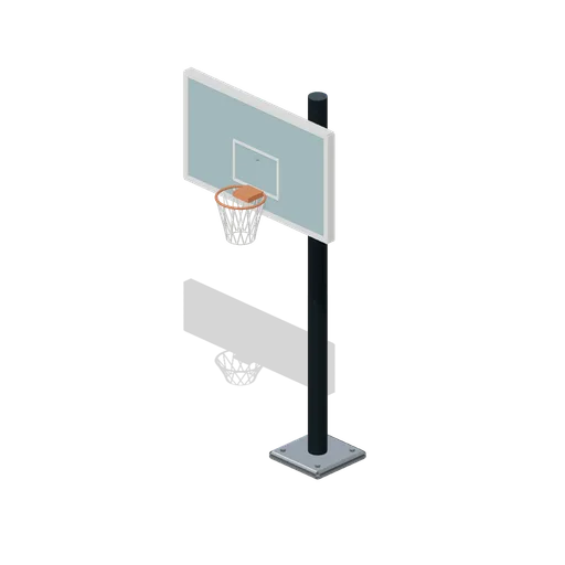 Anchored Hoop with Net (Basketball Club and Street Courts)