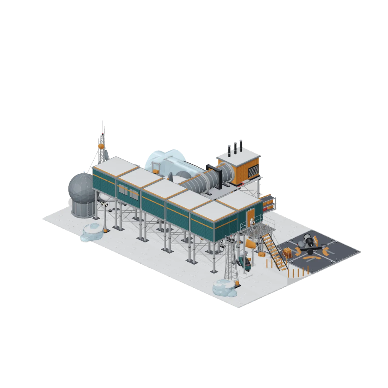 Arctic Station FPS Kit assembled scene