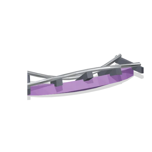 Coaster Banked Curve 45 Degrees (Theme Park Rides and Coasters)