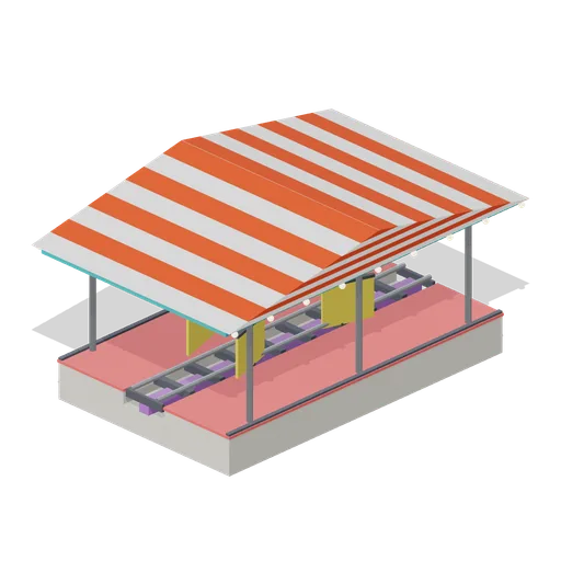 Coaster Station Platform (Theme Park Rides and Coasters)