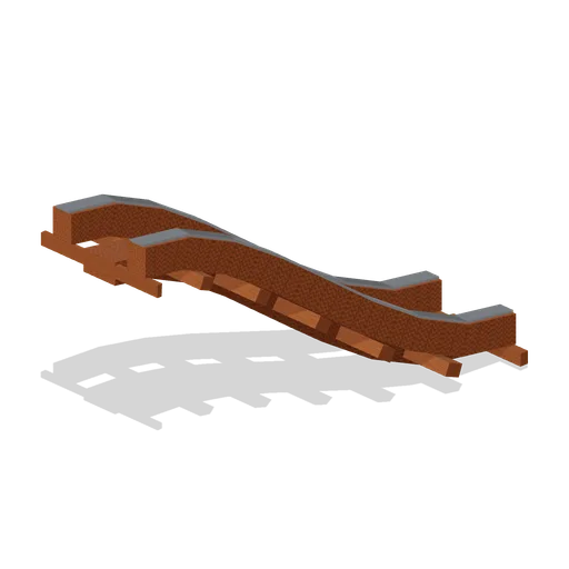 Wooden Coaster Hill Up (Theme Park Rides and Coasters)