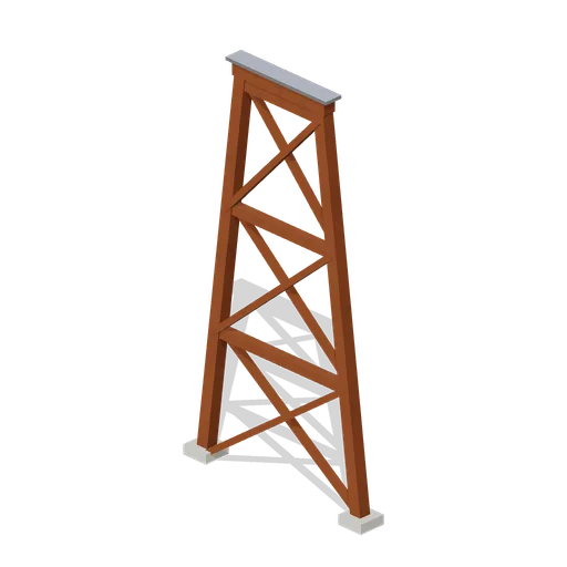 Wooden Coaster Trestle Medium (Theme Park Rides and Coasters)