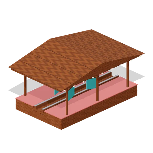 Wooden Coaster Station (Theme Park Rides and Coasters)