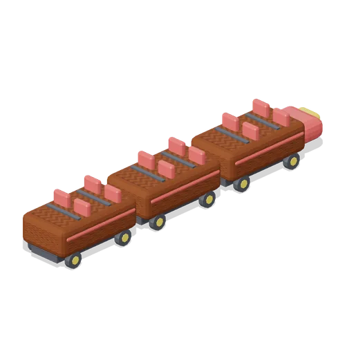 Wooden Coaster Train (Theme Park Rides and Coasters)
