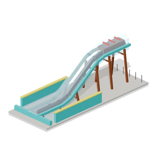 Log Flume Drop (Theme Park Rides and Coasters)