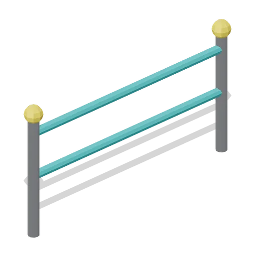 Queue Rail Straight 2 m (Theme Park Rides and Coasters)
