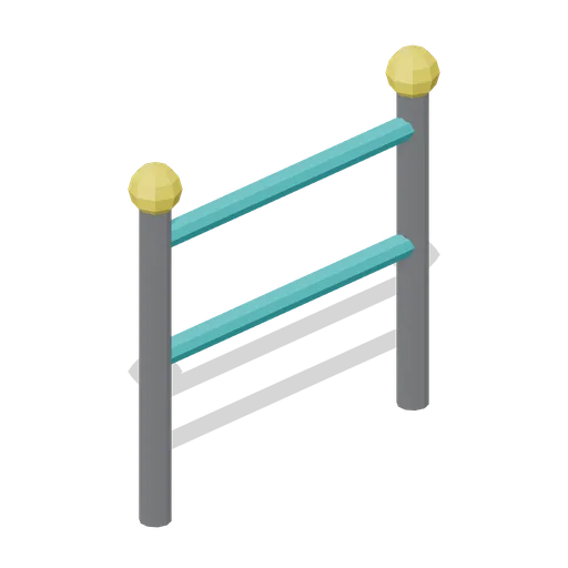 Queue Rail Straight 1 m (Theme Park Rides and Coasters)