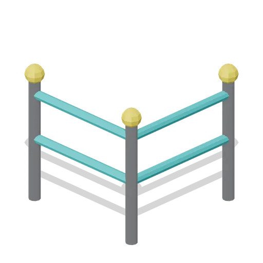 Queue Rail Corner (Theme Park Rides and Coasters)
