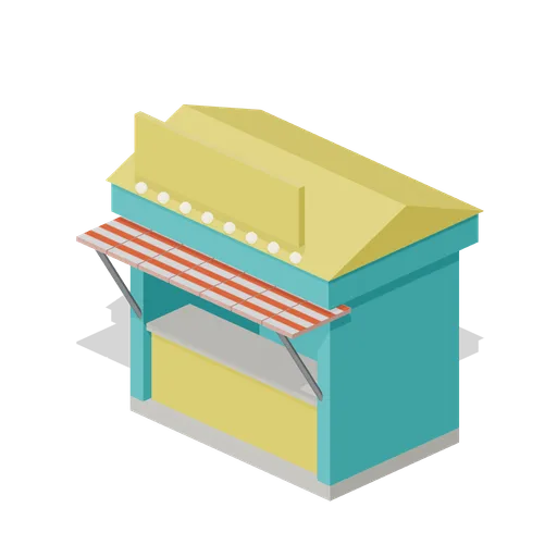 Ring Toss Stall (Theme Park Rides and Coasters)