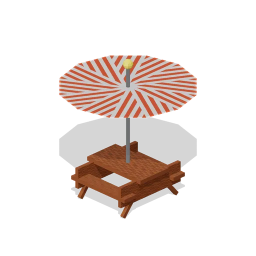 Picnic Table With Umbrella (Theme Park Rides and Coasters)