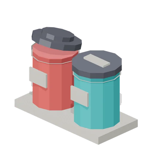 Litter And Recycling Bins (Theme Park Rides and Coasters)