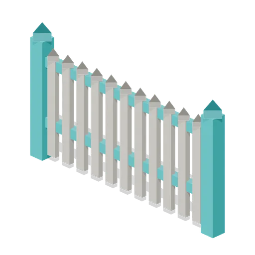 Park Fence Panel 2 m (Theme Park Rides and Coasters)