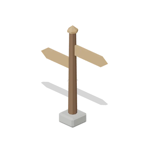Road Signpost (Medieval MMO Starter Realm)